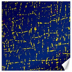 Deep Blue And Yellow Pattern Canvas 16  X 16  