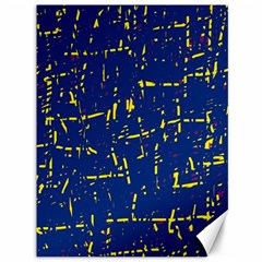 Deep Blue And Yellow Pattern Canvas 36  X 48   by Valentinaart