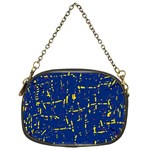 Deep blue and yellow pattern Chain Purses (One Side)  Front