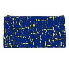 Deep Blue And Yellow Pattern Pencil Cases by Valentinaart