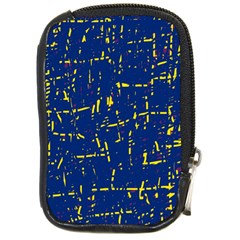 Deep Blue And Yellow Pattern Compact Camera Cases by Valentinaart