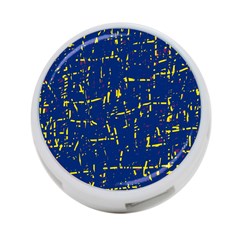 Deep Blue And Yellow Pattern 4-port Usb Hub (one Side) by Valentinaart