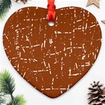 Brown elelgant pattern Ornament (Heart)  Front