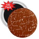 Brown elelgant pattern 3  Magnets (100 pack) Front