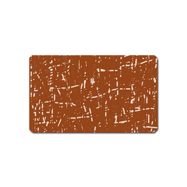 Brown elelgant pattern Magnet (Name Card)