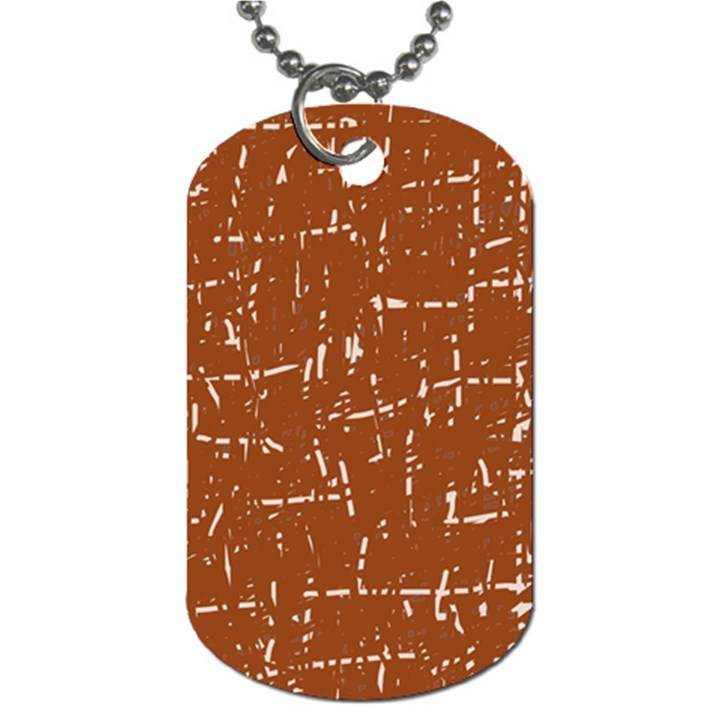 Brown elelgant pattern Dog Tag (One Side)