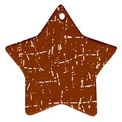 Brown Elelgant Pattern Star Ornament (two Sides)  by Valentinaart