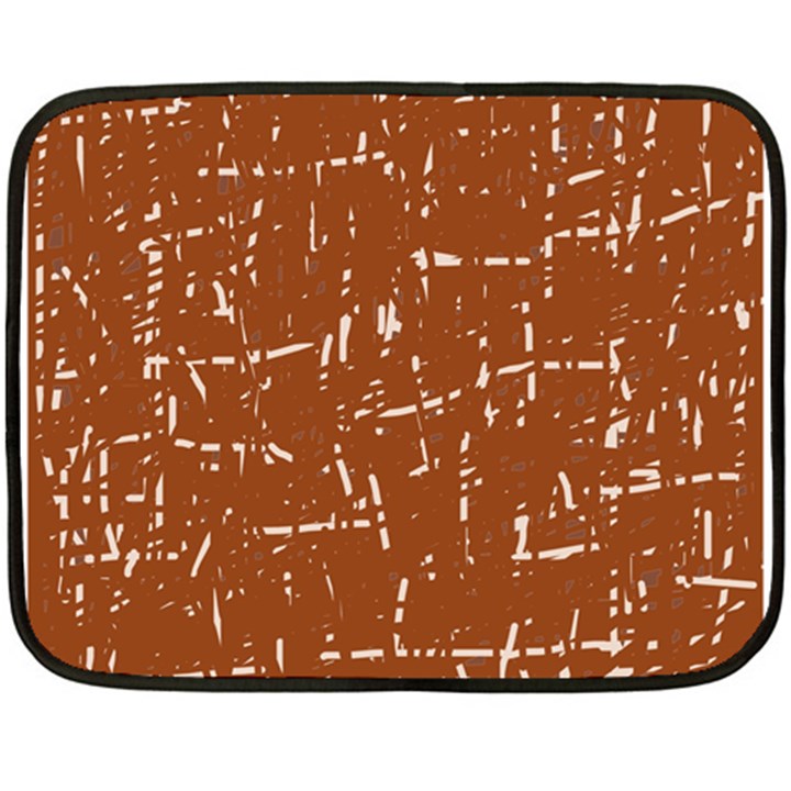 Brown elelgant pattern Double Sided Fleece Blanket (Mini) 