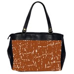 Brown elelgant pattern Office Handbags (2 Sides)  Back