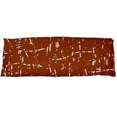 Brown elelgant pattern Body Pillow Case Dakimakura (Two Sides)