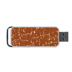 Brown Elelgant Pattern Portable Usb Flash (two Sides)