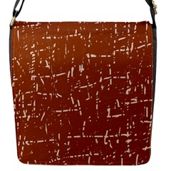 Brown elelgant pattern Flap Messenger Bag (S)