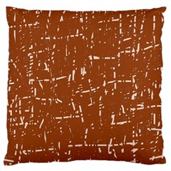 Brown elelgant pattern Large Flano Cushion Case (Two Sides)