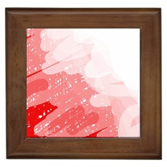 Red Pattern Framed Tiles by Valentinaart