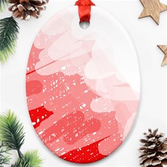 Red Pattern Ornament (oval) 