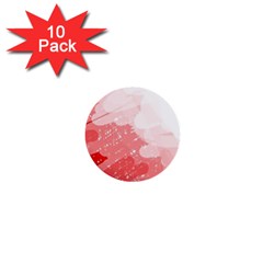 Red Pattern 1  Mini Buttons (10 Pack) 