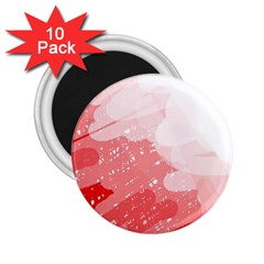 Red Pattern 2 25  Magnets (10 Pack) 