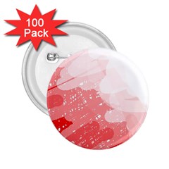 Red Pattern 2 25  Buttons (100 Pack) 