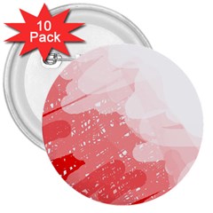 Red Pattern 3  Buttons (10 Pack)  by Valentinaart