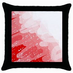 Red Pattern Throw Pillow Case (black)