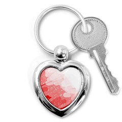 Red Pattern Key Chains (heart) 