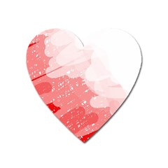 Red Pattern Heart Magnet by Valentinaart