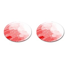 Red Pattern Cufflinks (oval)