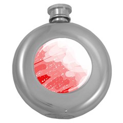 Red Pattern Round Hip Flask (5 Oz)