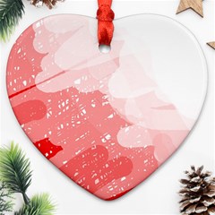 Red Pattern Heart Ornament (2 Sides) by Valentinaart