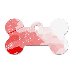 Red Pattern Dog Tag Bone (one Side) by Valentinaart