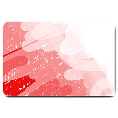 Red Pattern Large Doormat  by Valentinaart