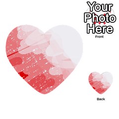 Red Pattern Multi-purpose Cards (heart) 