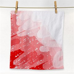 Red Pattern Face Towel