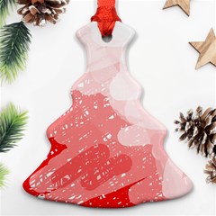 Red Pattern Ornament (christmas Tree) by Valentinaart