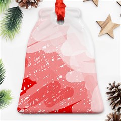 Red Pattern Bell Ornament (2 Sides)