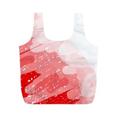 Red Pattern Full Print Recycle Bags (m)  by Valentinaart