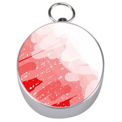 Red Pattern Silver Compasses