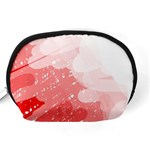 Red pattern Accessory Pouches (Medium)  Back