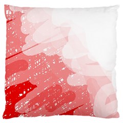 Red Pattern Large Flano Cushion Case (one Side)