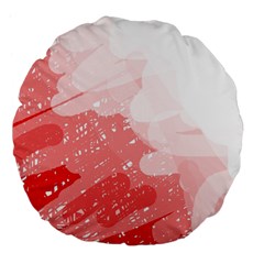 Red Pattern Large 18  Premium Flano Round Cushions