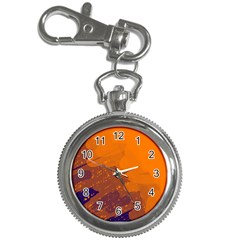 Orange And Blue Artistic Pattern Key Chain Watches