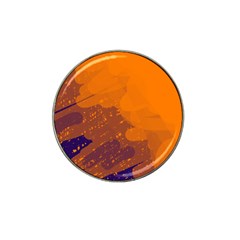 Orange And Blue Artistic Pattern Hat Clip Ball Marker