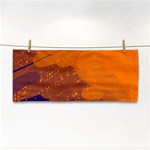 Orange and blue artistic pattern Hand Towel Front