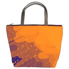 Orange And Blue Artistic Pattern Bucket Bags