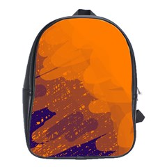 Orange And Blue Artistic Pattern School Bags(large) 