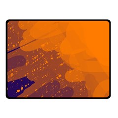 Orange And Blue Artistic Pattern Fleece Blanket (small)