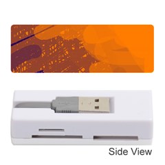 Orange And Blue Artistic Pattern Memory Card Reader (stick) 