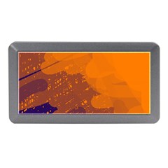 Orange And Blue Artistic Pattern Memory Card Reader (mini)