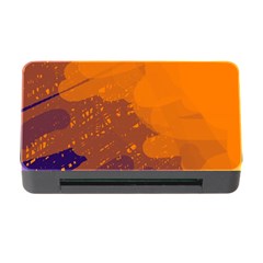 Orange And Blue Artistic Pattern Memory Card Reader With Cf