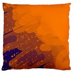 Orange And Blue Artistic Pattern Standard Flano Cushion Case (one Side)